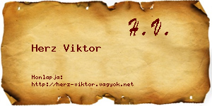 Herz Viktor névjegykártya